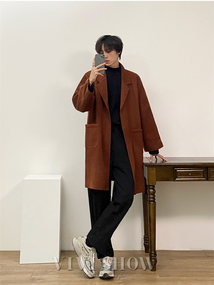 チェスターコート メンズ コート アウター ロングコート 無地 シンプル