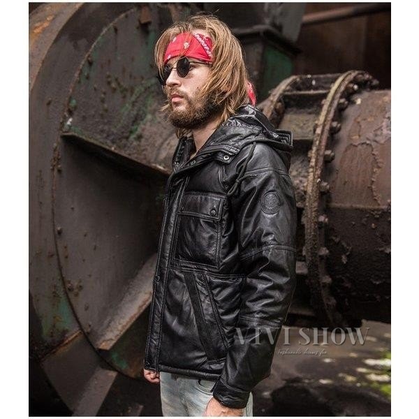 ラム革ダウンジャケット ラム革ジャケット ダウン レザージャケット