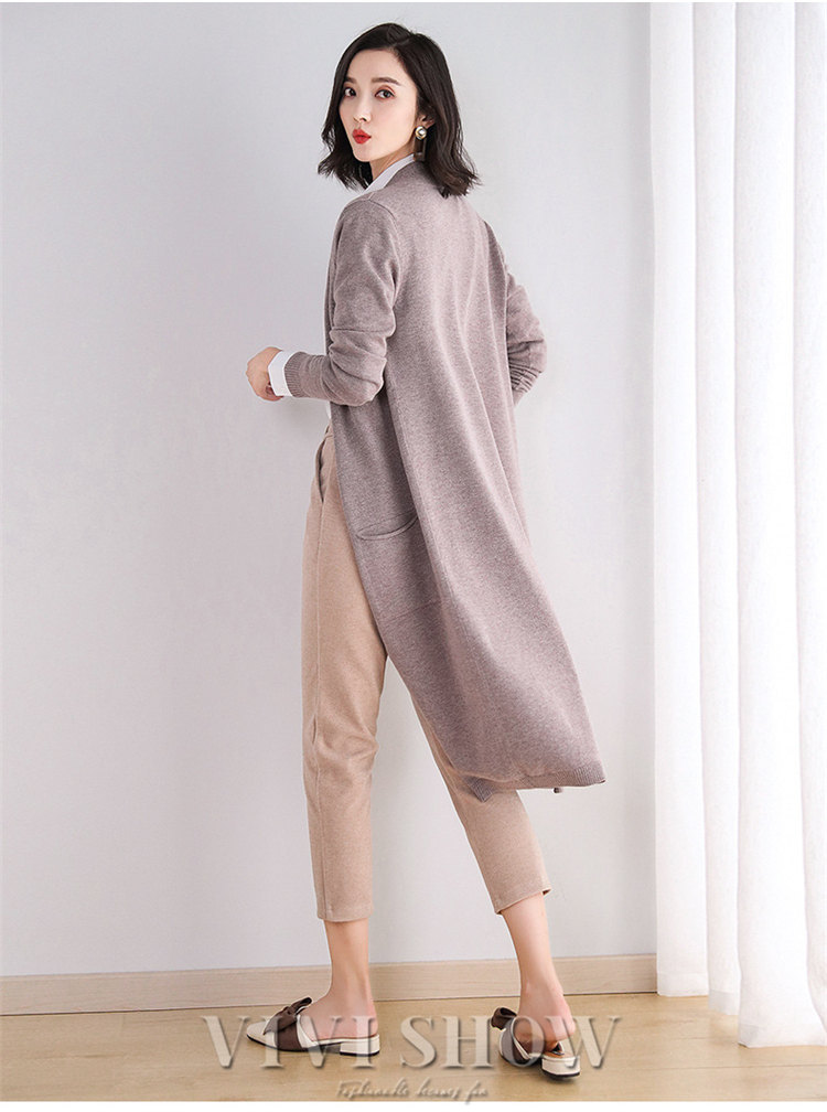 秋物 カーディガン マキシ ロングカーディガン ニット レディース 30代