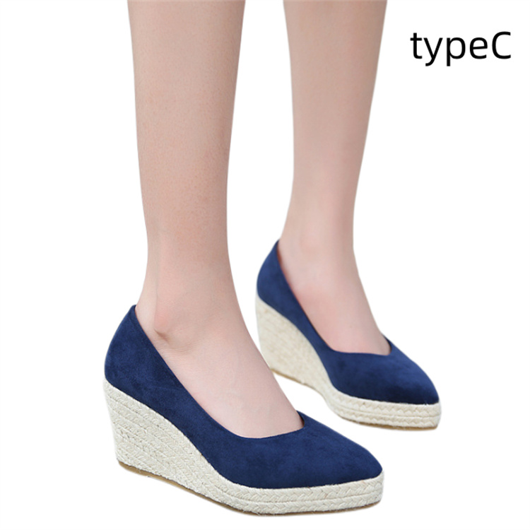 Tamia Wedge Pro] アーモンドトゥ ウェッジヒール パンプス