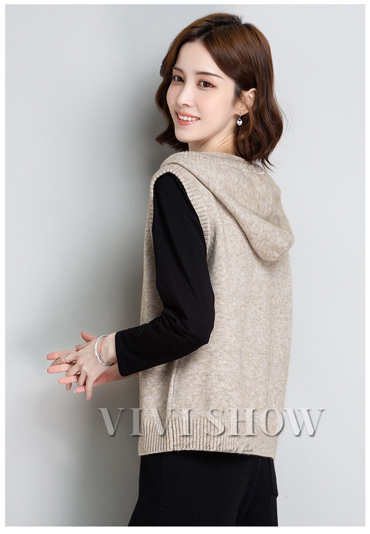 パーカー レディース ノースリーブ フード付き ベスト プルオーバー