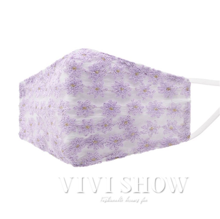 2枚セット レースマスク カバー 可愛い花柄レース レディース用マスク