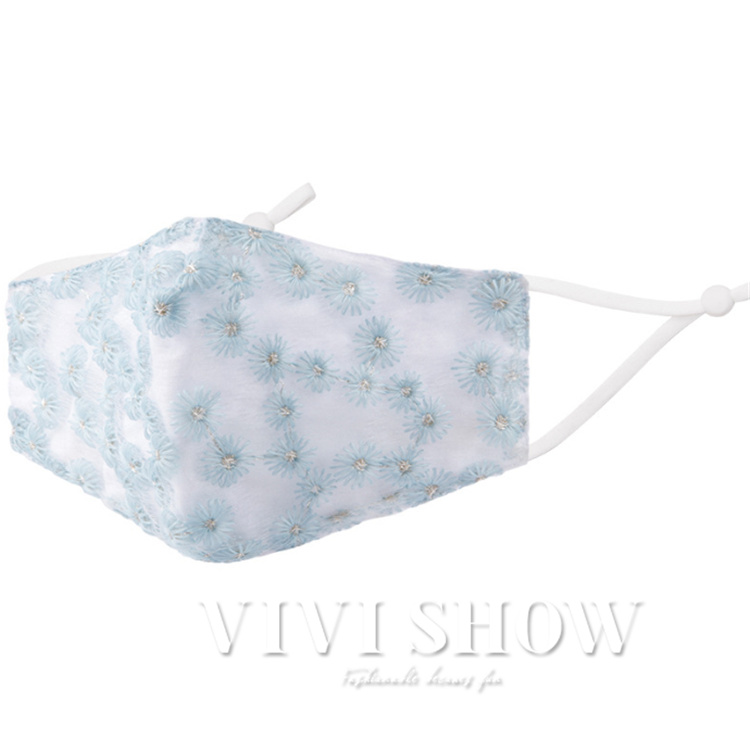 2枚セット レースマスク カバー 可愛い花柄レース レディース用マスク