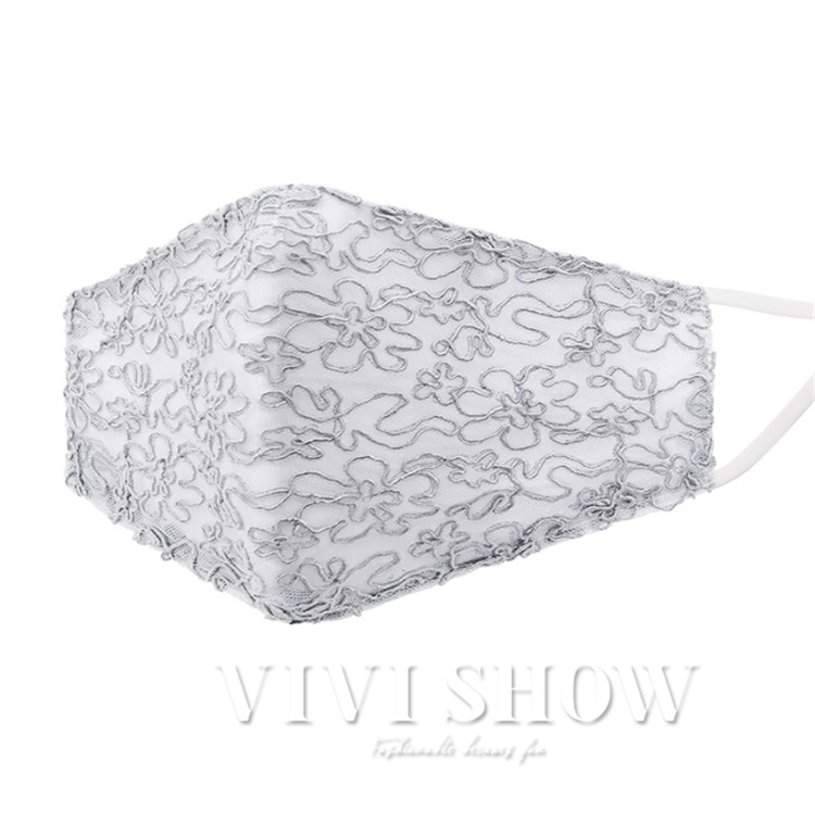 2枚セット レースマスク カバー 可愛い花柄レース レディース用マスク