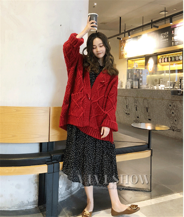 ケーブルニットカーディガン レディース ゆったり ニット ざっくり