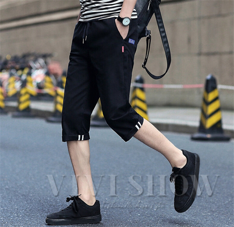 チノパン メンズ クロップドパンツ ハーフパンツ 7分 七分 夏用 膝下 7