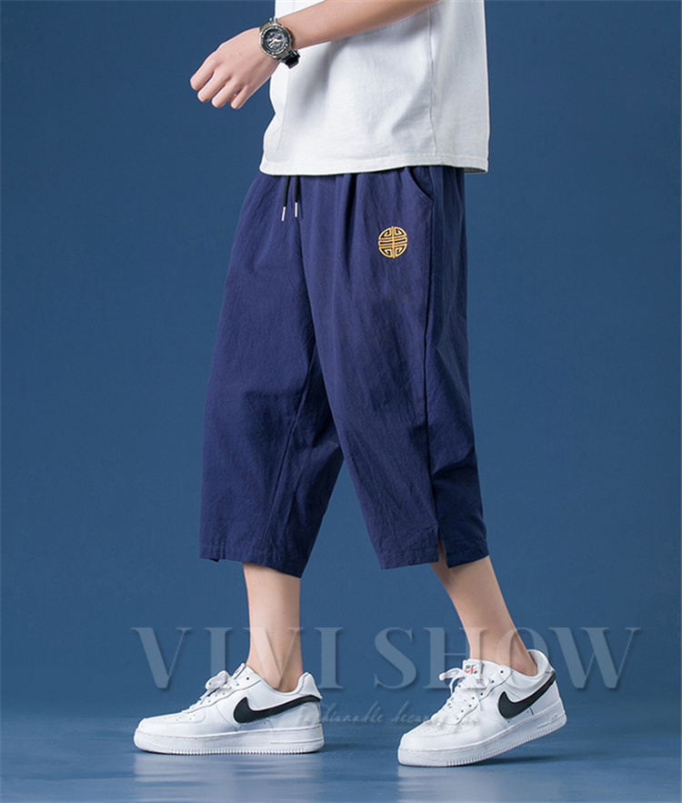 ジャージパンツ 大きいサイズ メンズ ハーフパンツ ひざ下 7分丈