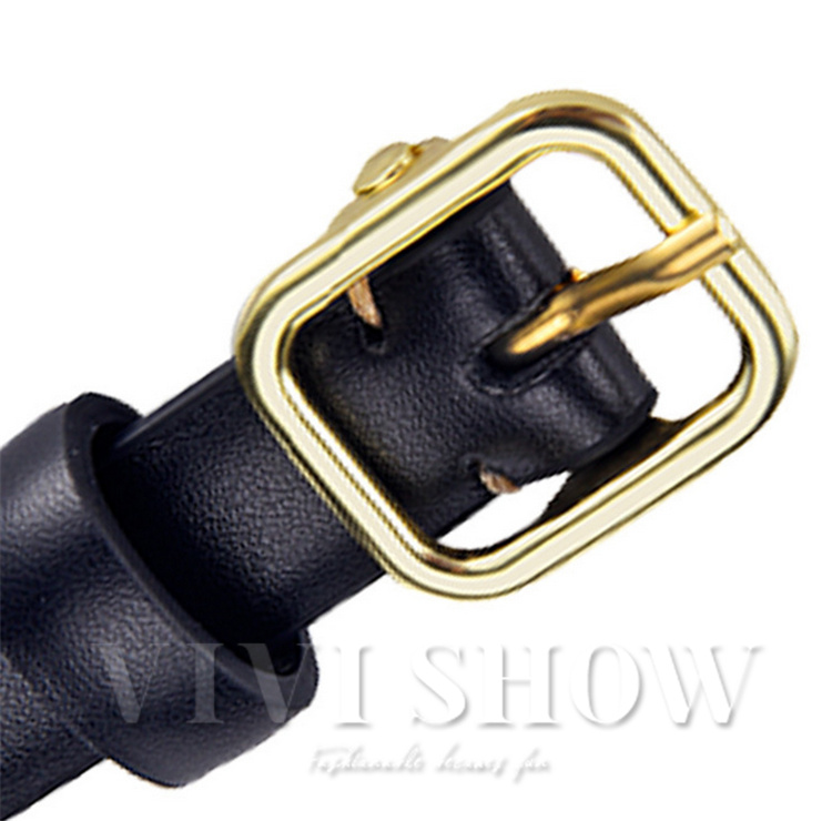 レディース ベルト 細ベルト 本革 調整可能 スリムベルト シンプル