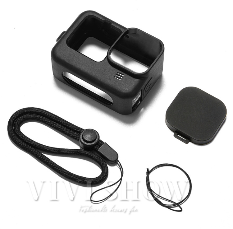 Gopro hero9  ゴープロ　シリコンカバー付き GoPro ゴープロ Hero9アクセサリー 保護フィルム+電池カバー シリコン