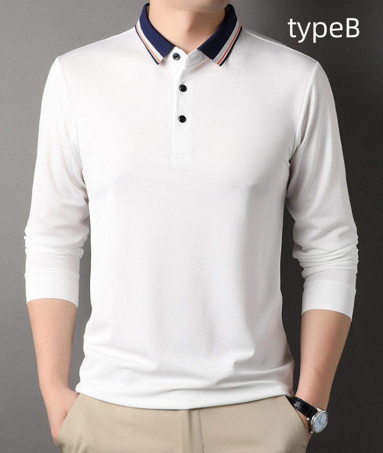 ポロシャツ メンズ 長袖 トップス カジュアル 長袖ポロシャツ インナー