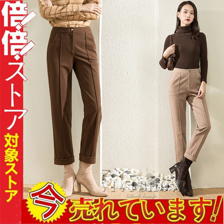 韓国ファッション パンツ レディース ロングパンツ ゆるい 通勤