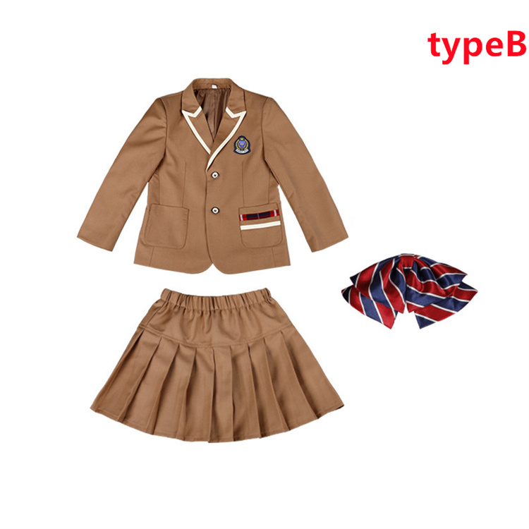 入学式 卒園式 フォーマルジャケット スカート　ブラウス セット 120 茶色 2点セット スーツ 入学式 女の子 フォーマルスーツ 子供服