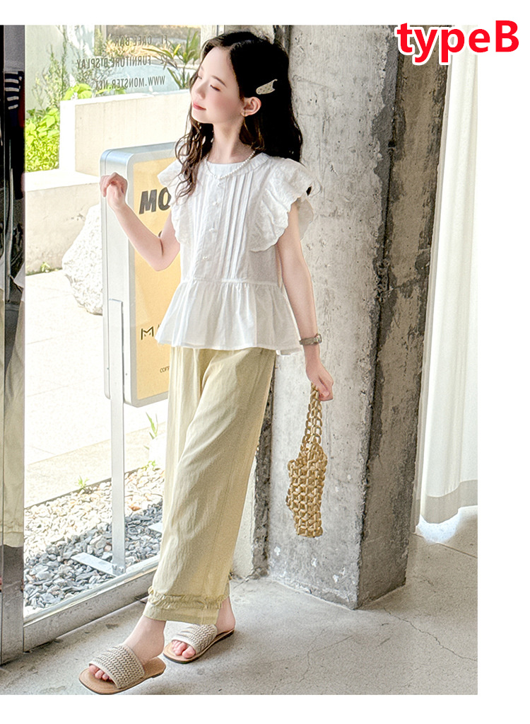 キッズ ジュニア 女の子 上下 子供服 セットアップ おしゃれ シンプル