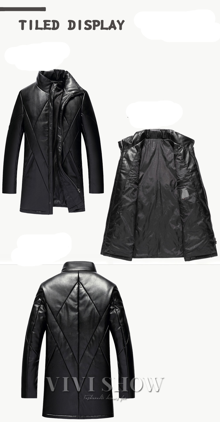 レザーコート 革ジャン メンズ レザージャケット 紳士服 vネック