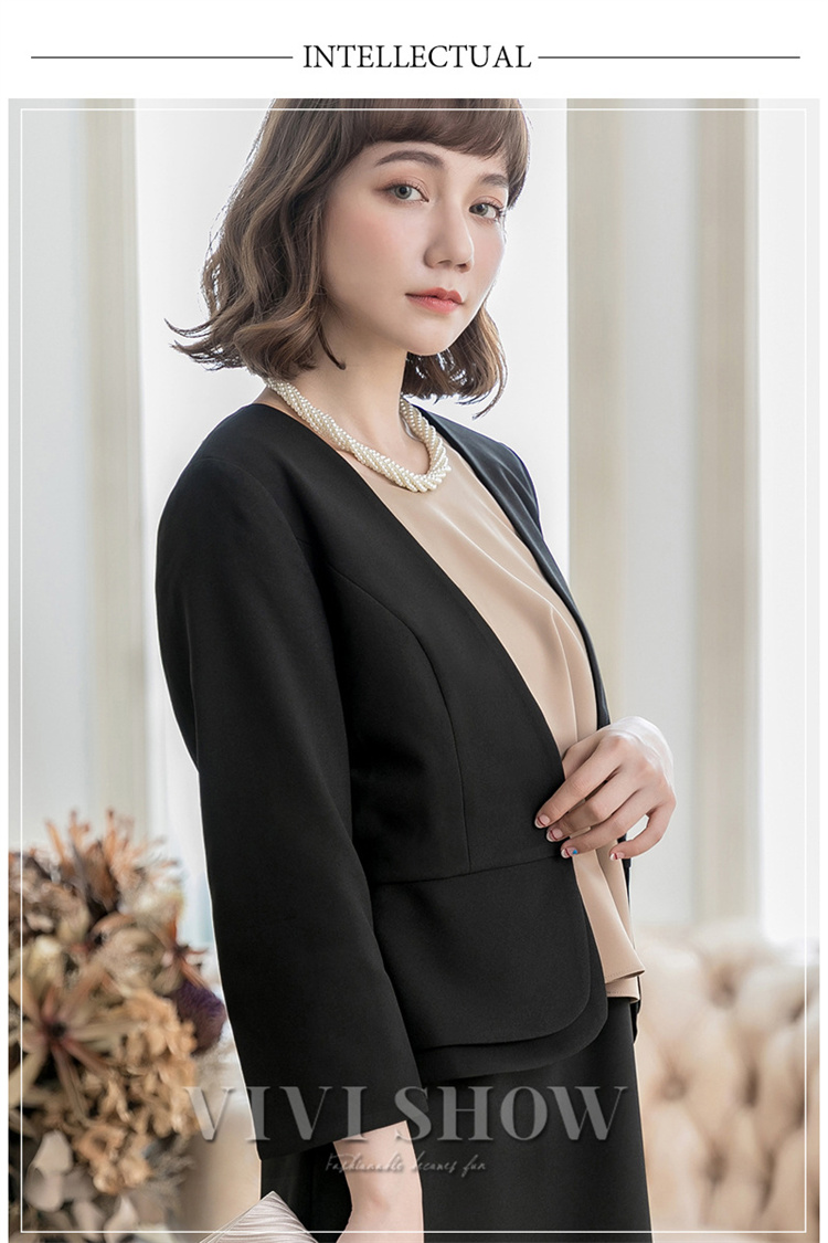 レディース ジャケットボレロ 大人 ボレロジャケット ペプラム 7分袖