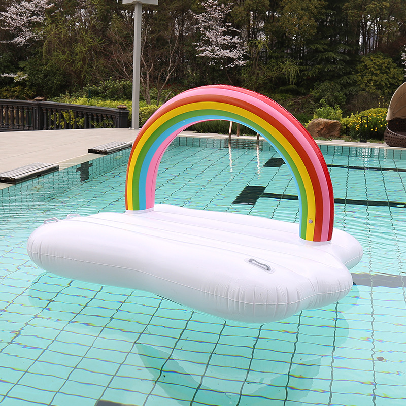 浮き輪 フロート 大人用 レインボー＆クラウド ビッグサイズ 大きい 虹