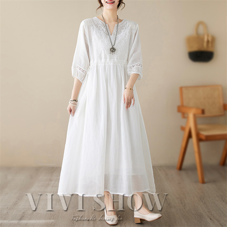 夏にぴったり！ゆったりロングワンピース　涼しげシンプルデザイン 楽天市場】（M/L/XL対応）（ショート/ロング丈展開）夏の味方
