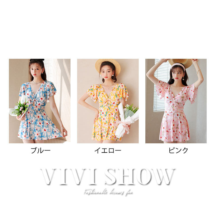 水着 ワンピース レディース 水泳服 花柄 水着ワンピース ビキニ