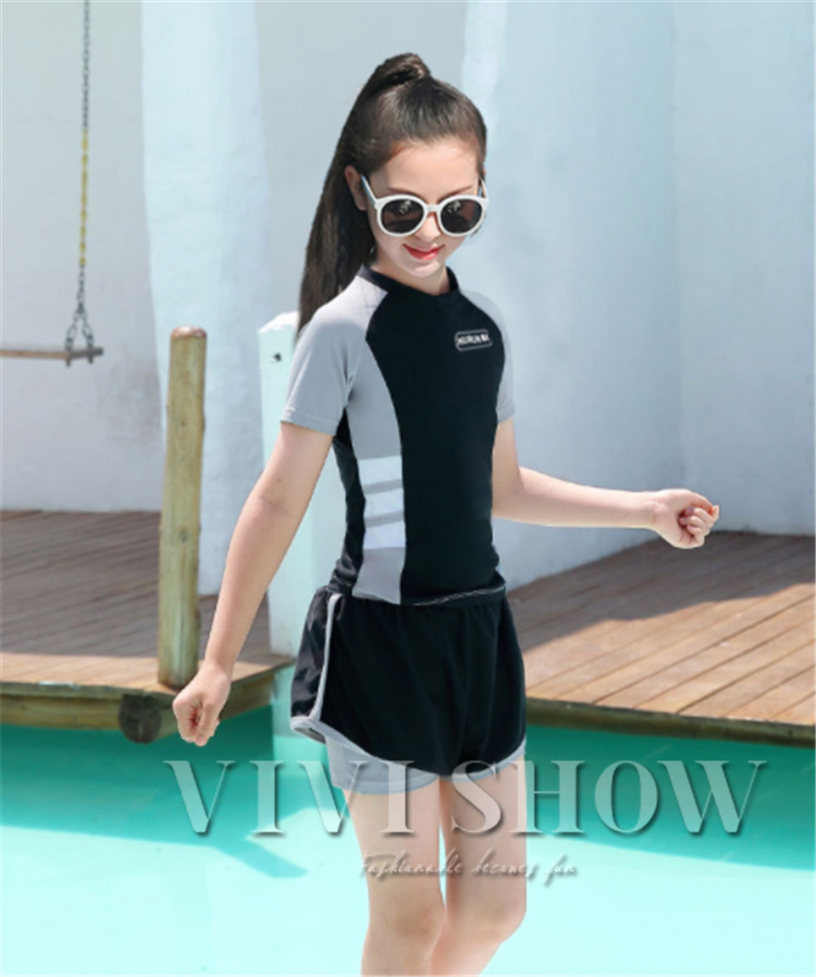 キッズ 水着 ジュニア 女の子 セパレート 水泳 アウトドア 半袖 プール