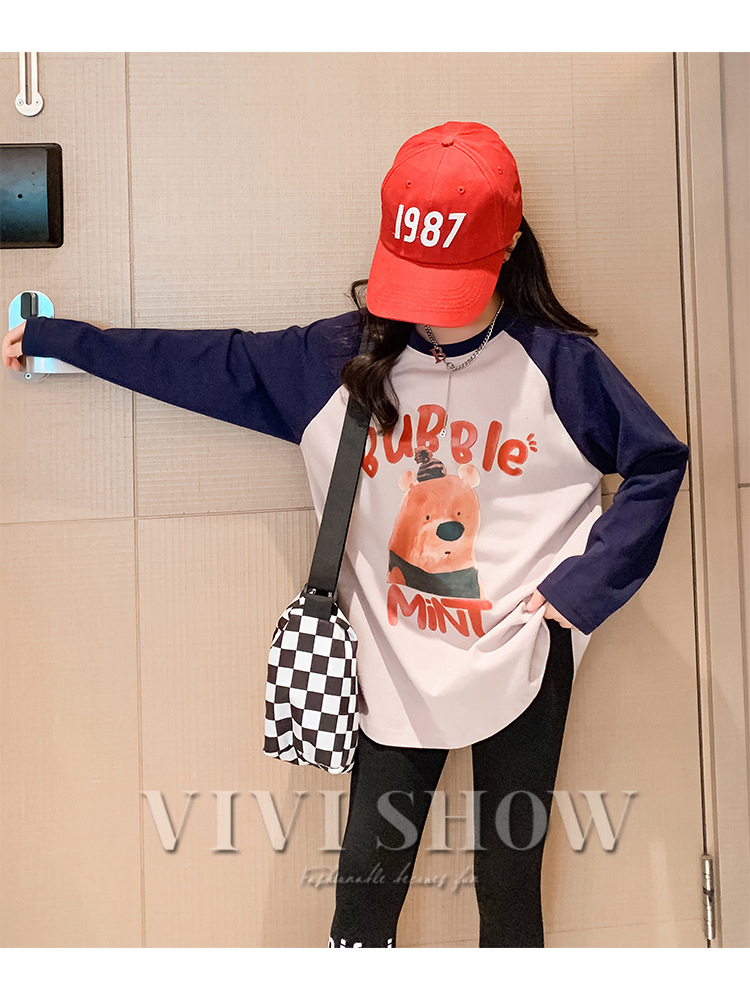 キッズ 子供服 トップス 長袖Tシャツ シンプル かわいい