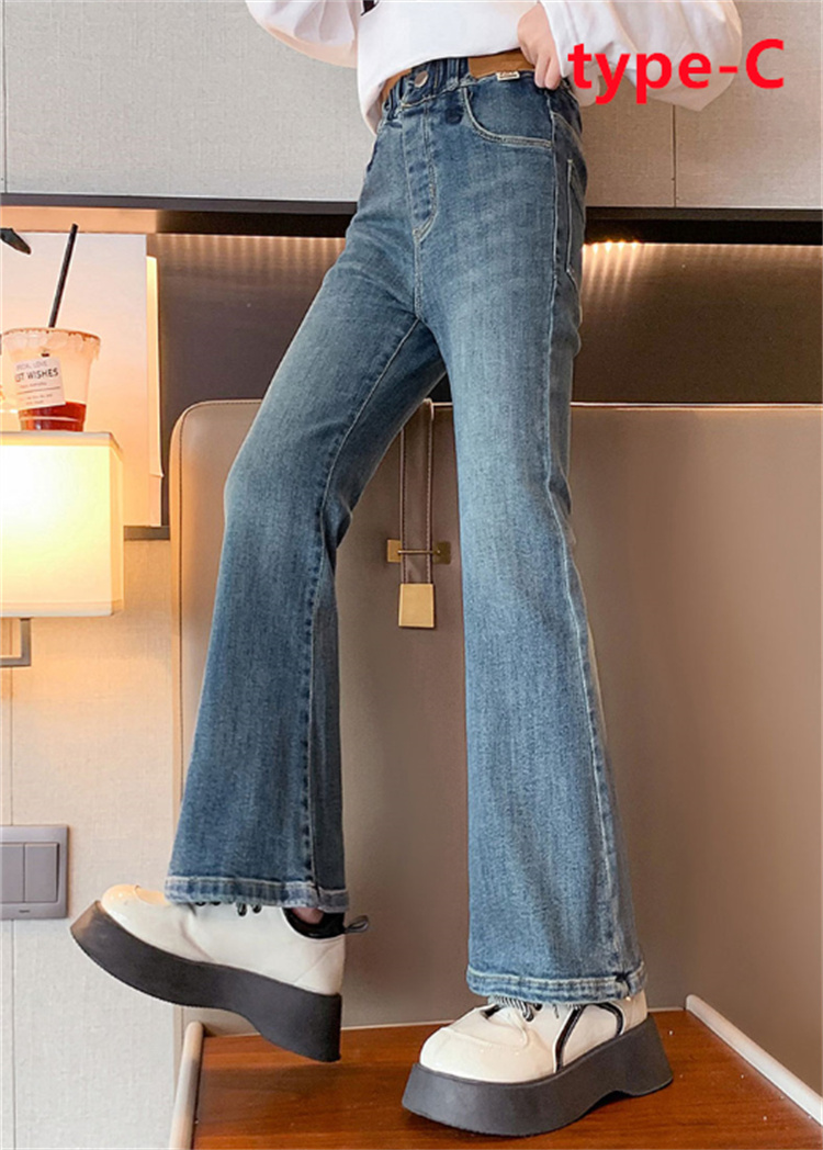 デニムパンツ 女の子 デニムブーツカット パンツ フレアパンツ