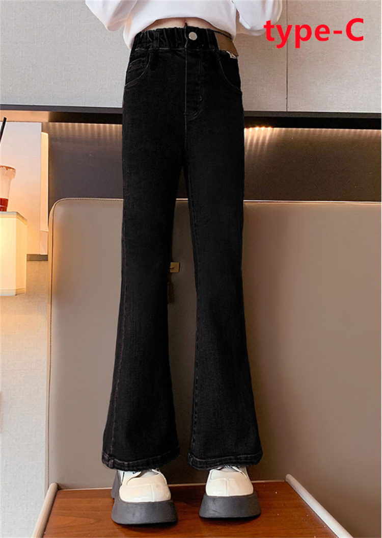 デニムパンツ 女の子 デニムブーツカット パンツ フレアパンツ