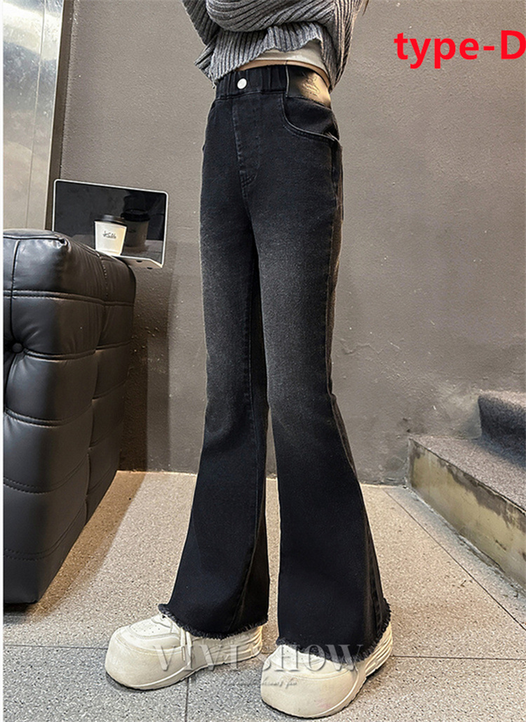デニムパンツ 女の子 デニムブーツカット パンツ フレアパンツ