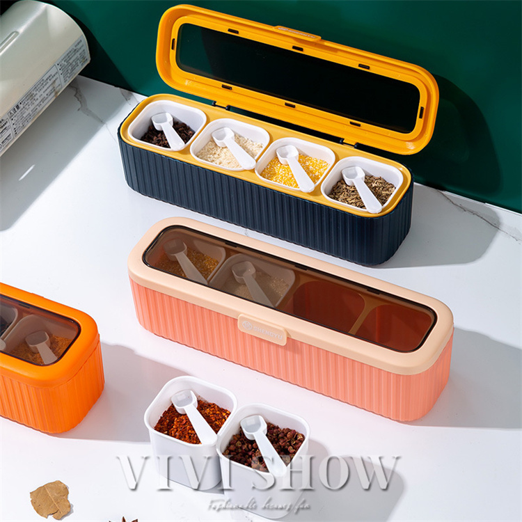 キッチン 台所用品 調味料入れ 調味料 スパイス 4コマ ケース 使い