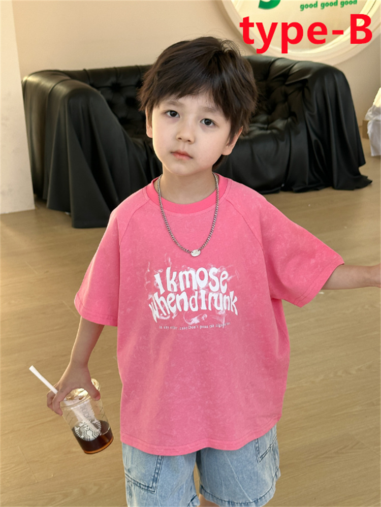 キッズ ジュニア 子供服 半袖 Tシャツ ゆったり トップス カットソー おしゃれ カジュアル 男の...