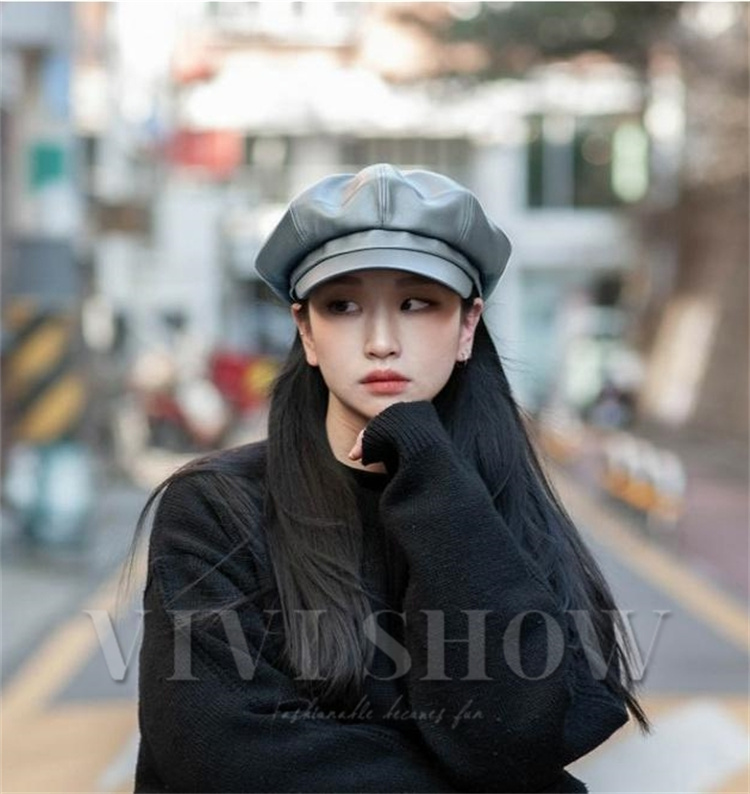 こと　loin. ロワン　バッグ&レザーベレー帽　ほぼ未使用 PUレザーベレー帽 レディース 女性用 文学的でヴィンテージな