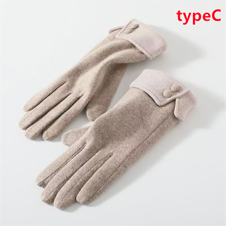 レディース 手袋 カシミヤ グローブ ファー 厚手 ボア付き 裏起毛 防寒