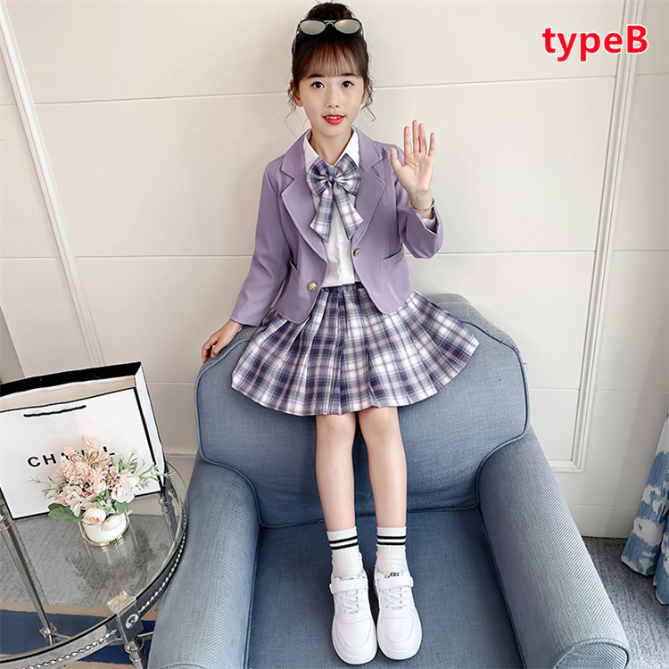 子供服 上下セット かわいい キッズ ブレザー リボン プリーツ風