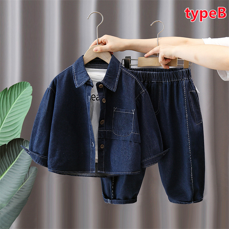 キッズ セットアップ 上下セット 子供服 作業着風 襟付き 動きやすい