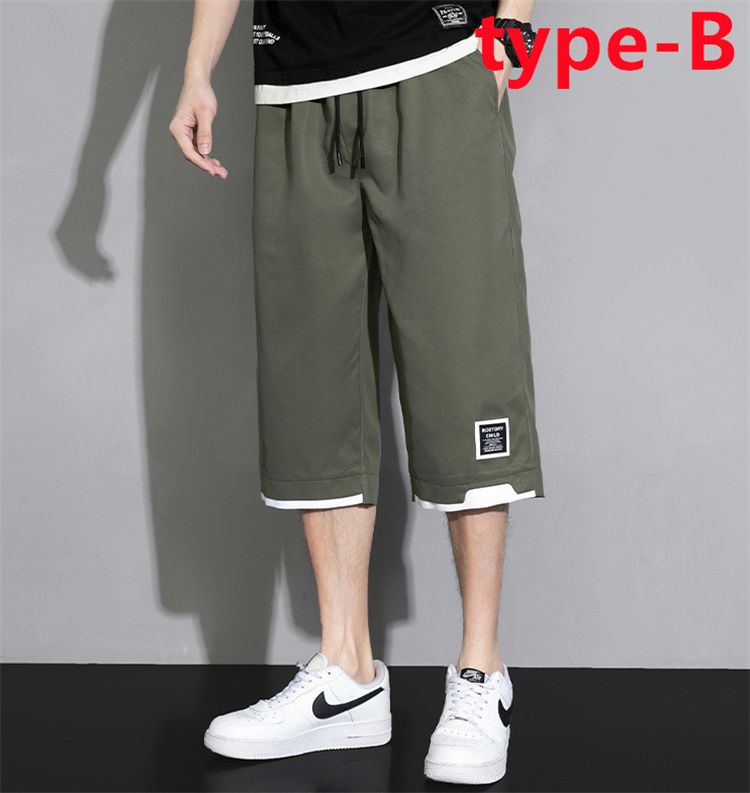 ハーフパンツ メンズ 7分丈 ひざ下 パンツ 七分丈 クロップドパンツ