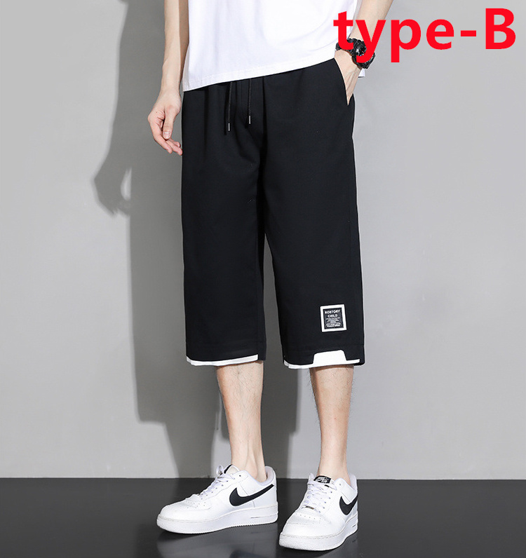 ハーフパンツ メンズ 7分丈 ひざ下 パンツ 七分丈 クロップドパンツ