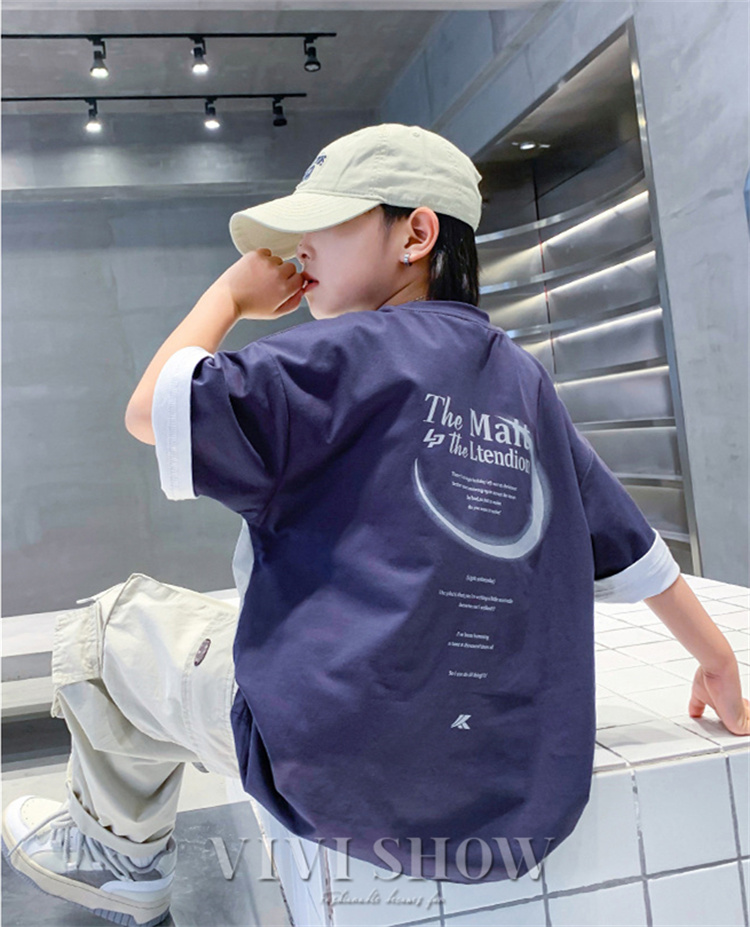 ジュニア Tシャツ 男児 半袖 ゆるTシャツ 夏 男の子 半袖Tシャツ