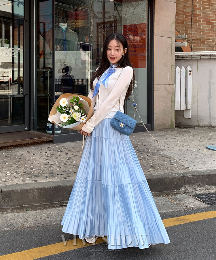美品 2023年モデル デパリエ ロングプリーツスカート マキシ丈 Aライン M プリーツスカート レディース マキシスカート ロング丈 フレアスカート