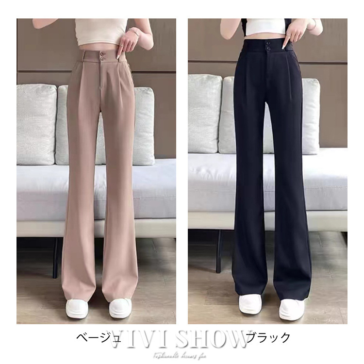 値下げLGB レザーフレアパンツ　ベルボトム レザーパンツ レディース ブーツカット ベルボトムパンツ ロング