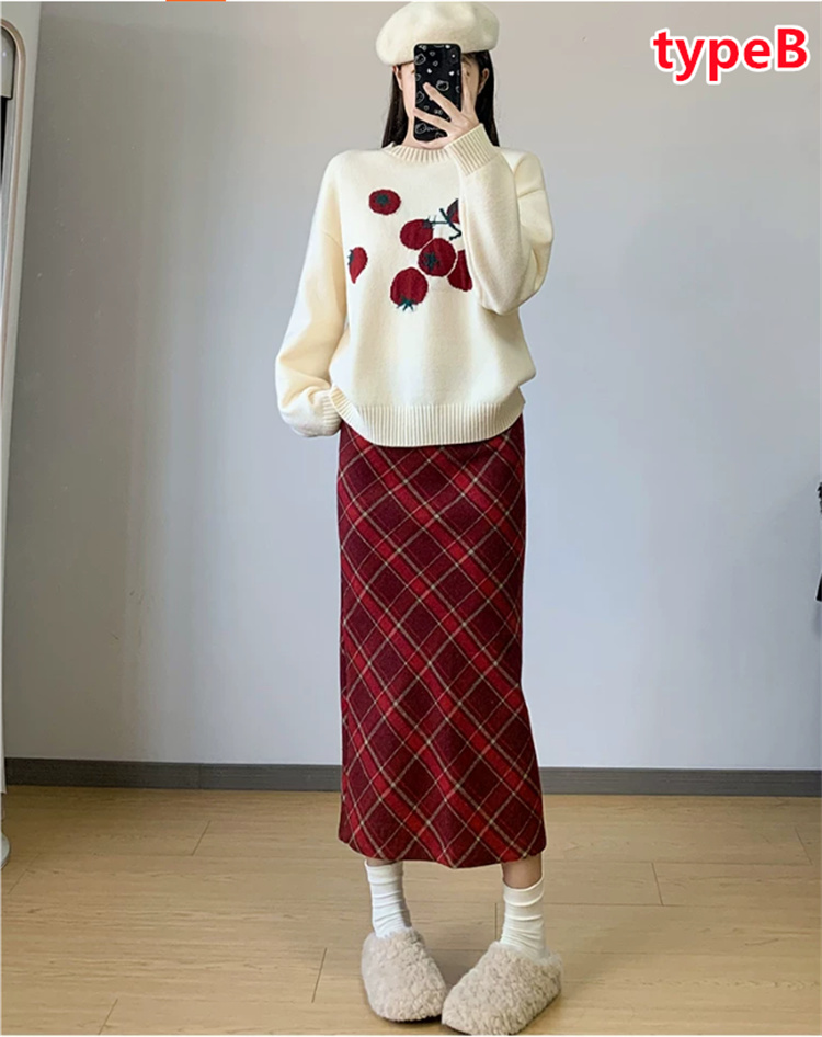 スカート ロング レディース 冬 チェック Aライン フレアスカート