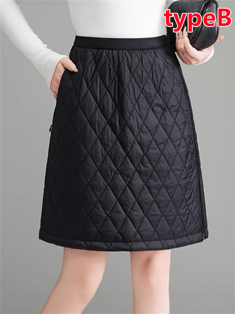 レディース 防寒 防風 ダウン風スカート 冷え防止 保温 ミニスカート