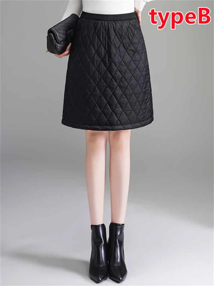 レディース 防寒 防風 ダウン風スカート 冷え防止 保温 ミニスカート