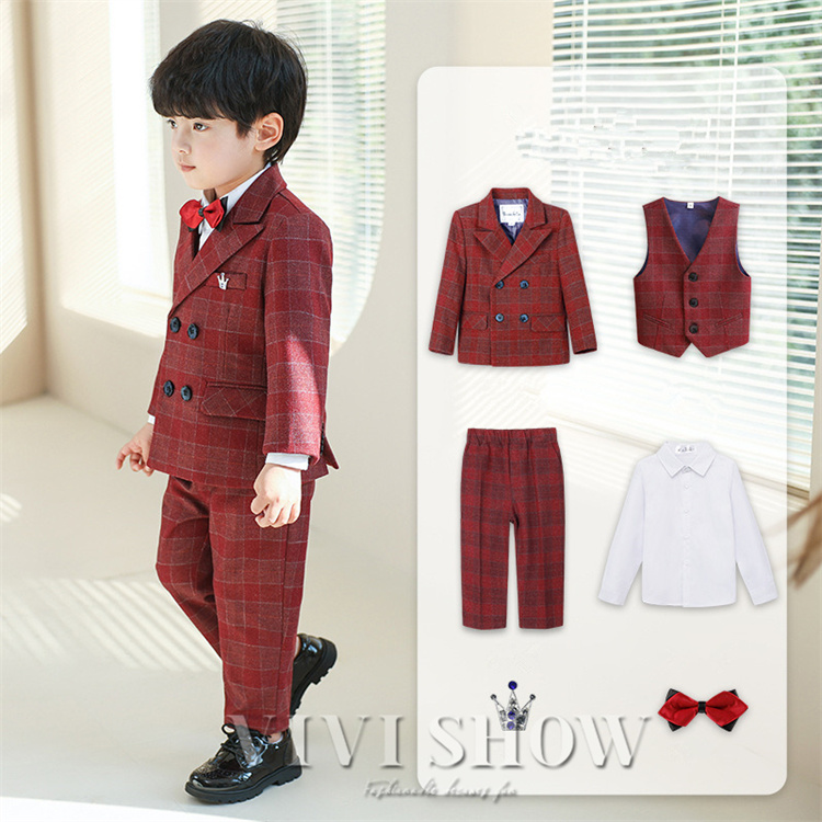 キッズスーツ 子供スーツ 6点セット 男の子 フォーマル スーツ 子供服