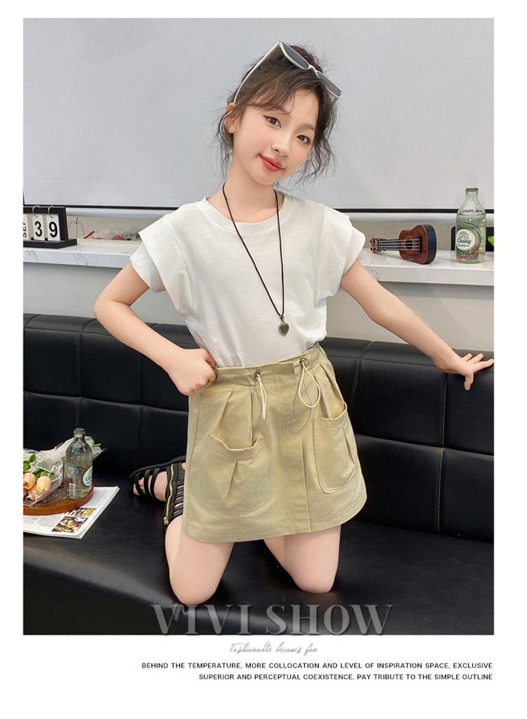 子供服 セットアップ 学生 女の子 半袖Tシャツ スカート 子ども服 上下