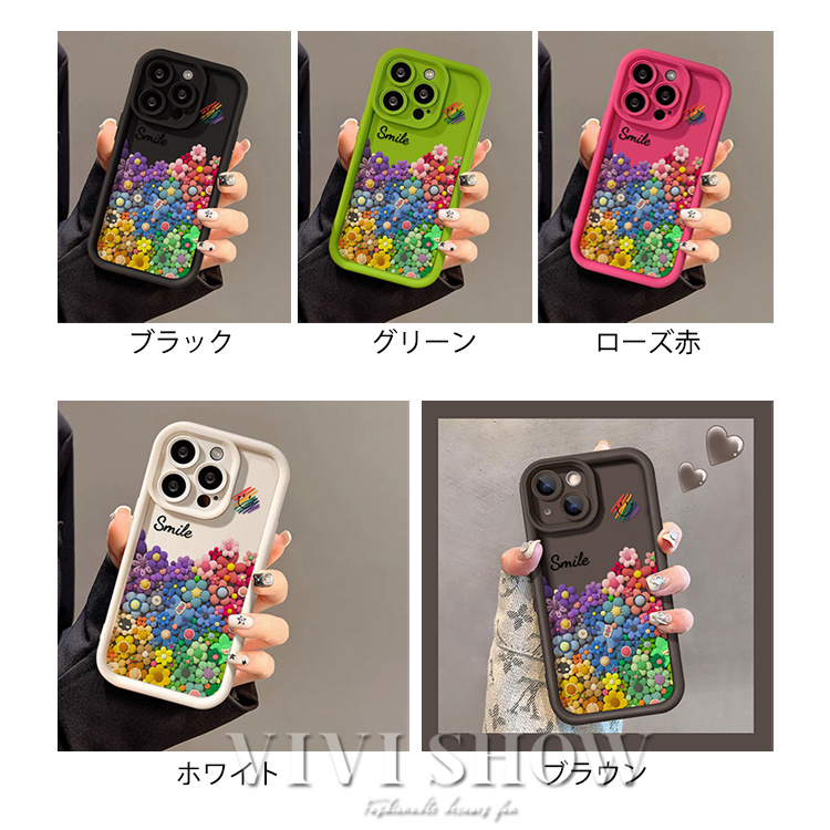 iphone ケース 花 スマホケース クリア スマホカバー フラワー