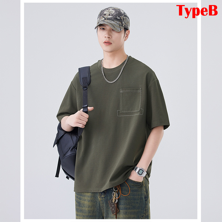 tシャツ ロゴtシャツ メンズ 半袖 カジュアル クルーネック 胸ポケット