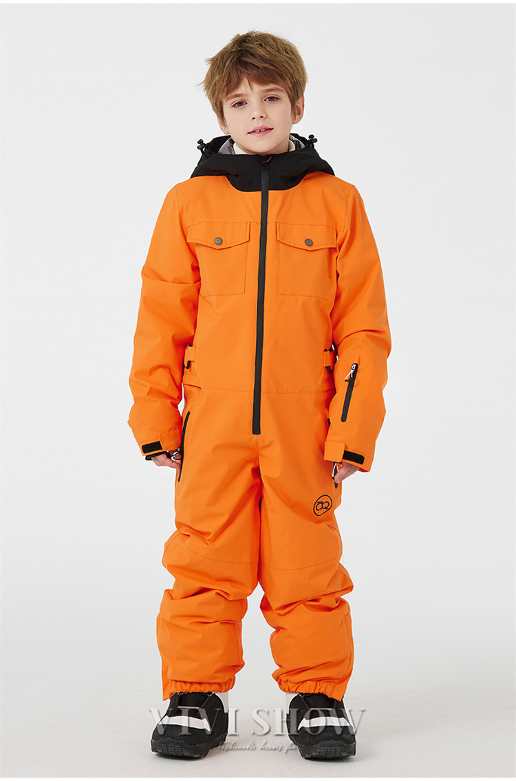 スキーウェア キッズ 超撥水 つなぎ 男の子 女の子 フード付き