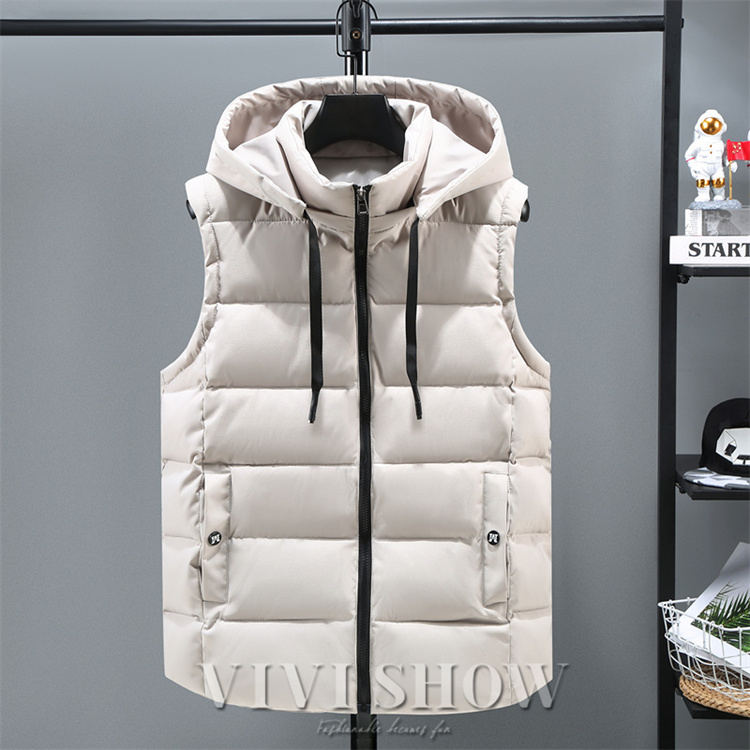 ダウンベスト メンズ 中綿ベスト 中綿ダウン フード付き 取り外せ