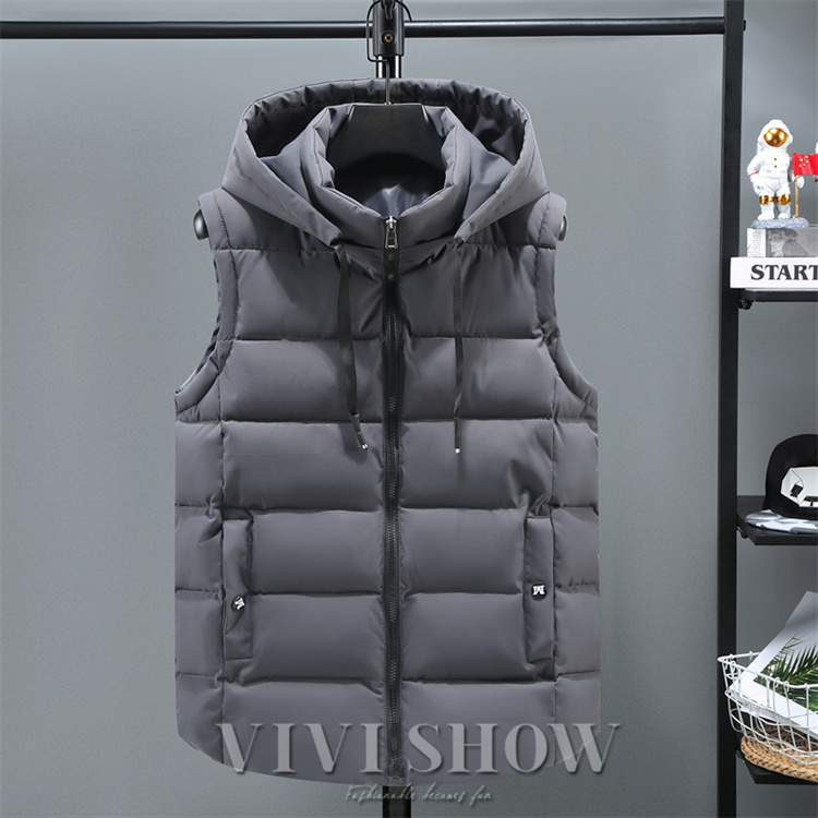 ダウンベスト メンズ 中綿ベスト 中綿ダウン フード付き 取り外せ