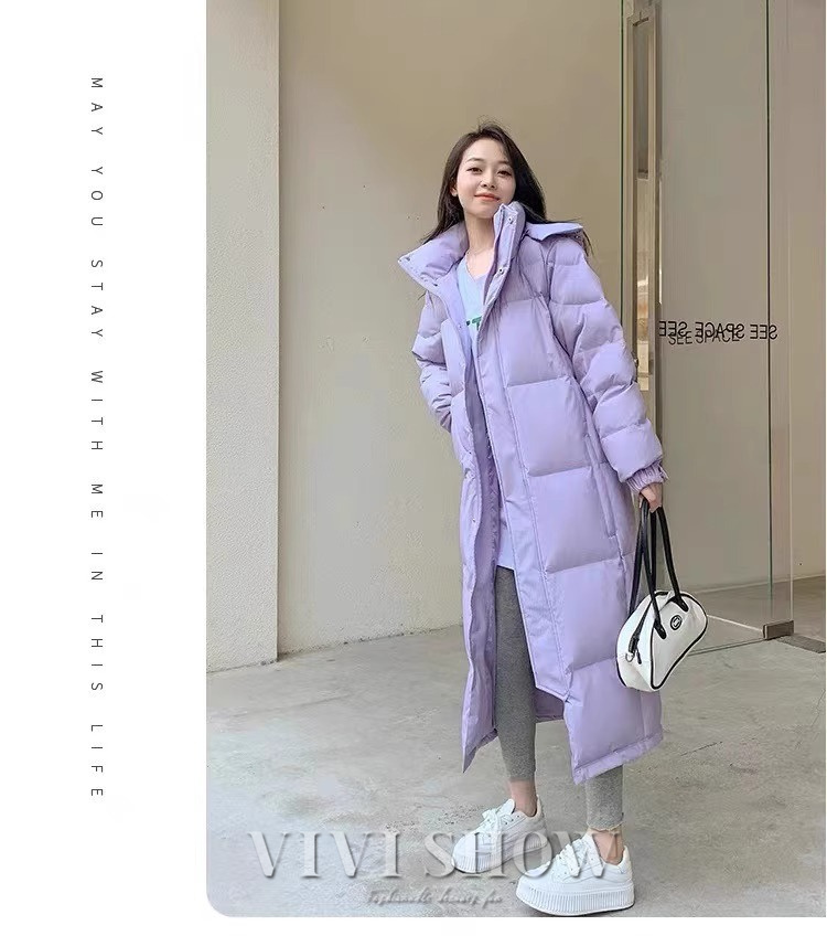 ダウンコート レディース ハイネックコート 無地 ロング ベンチコート