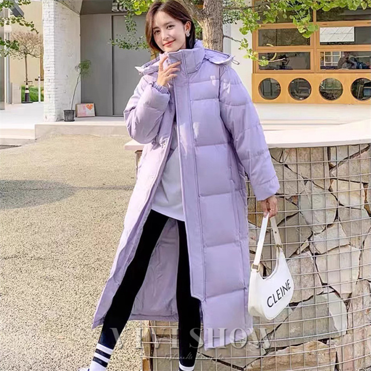 ダウンコート レディース ハイネックコート 無地 ロング ベンチコート